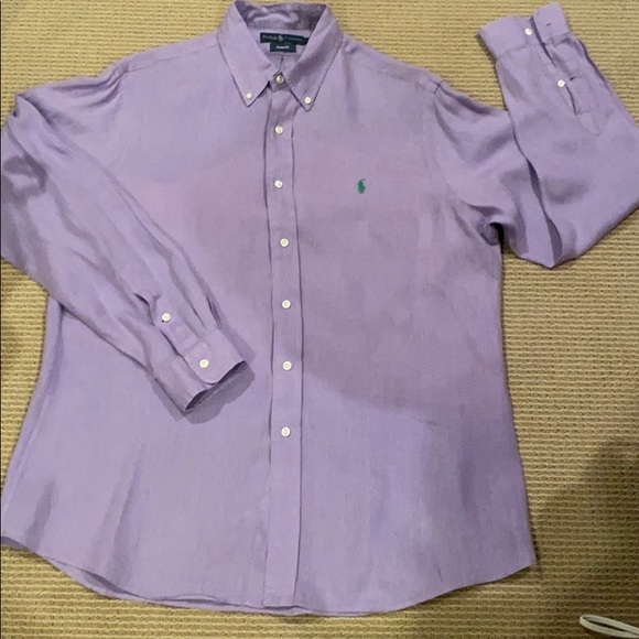 Ralph Lauren Black Label Other - 🔴 RALPH LAUREN LINEN LAVENDER MENS SHIRT(FIRM)